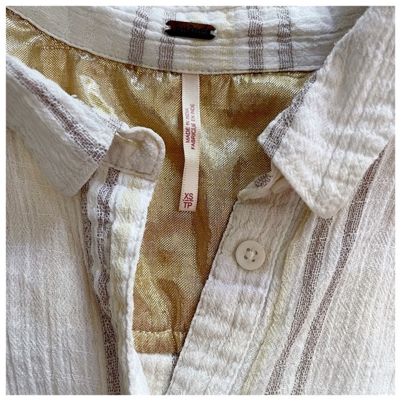 Free People “Cutie” Plaid Cropped Shirt XS - Picture 8 of 11